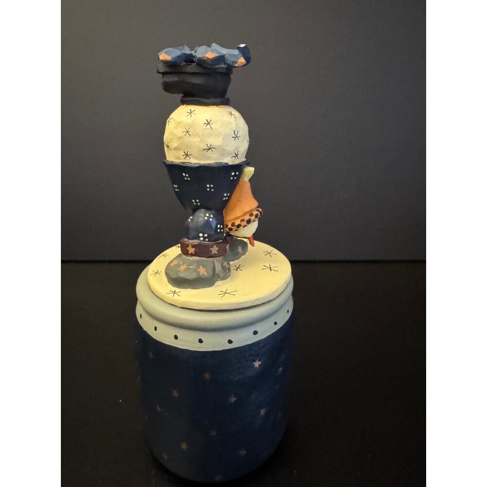 Vintage WILLIRAYE Studio Snowman Bluebird Candle Rustic - Picture 8 of 16
